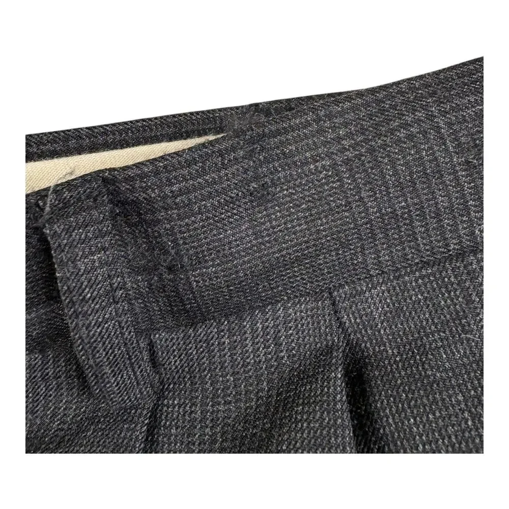 Jones New York Men's Dark Grey Glen‎ Plaid Wool Cashmere 2 Piece Suit Tailored